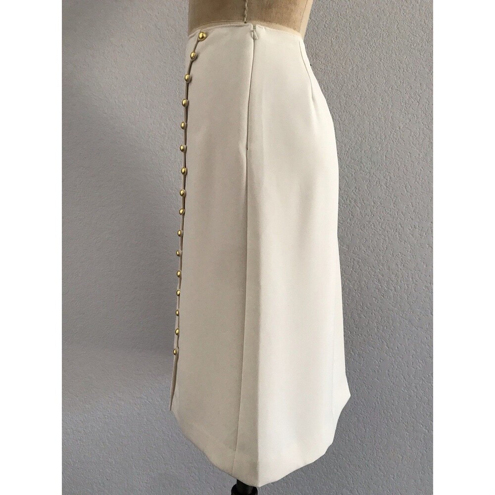 Talbots Ivory Neutral Straight Pencil Knee Length Skirt Women's Size 2 - Picture 3 of 9